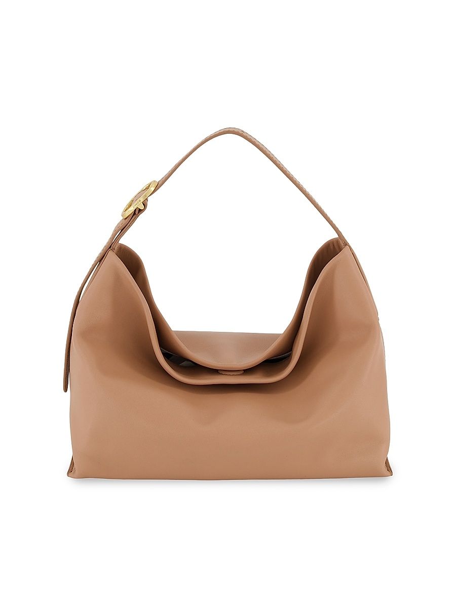 Women's Vivian Small Leather Hobo Bag - Soleil