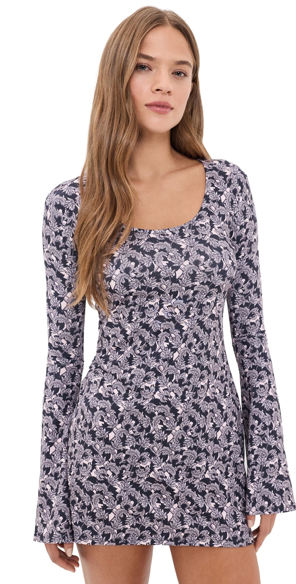 Eywasouls Malibu Romy Mini Dress Shadow Bloom M