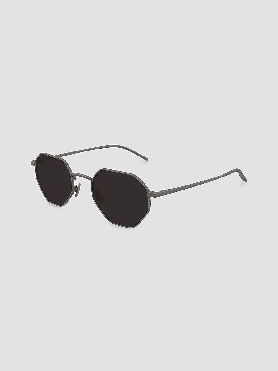 Men's 51MM Geometric Sunglasses - Ruthenium Black