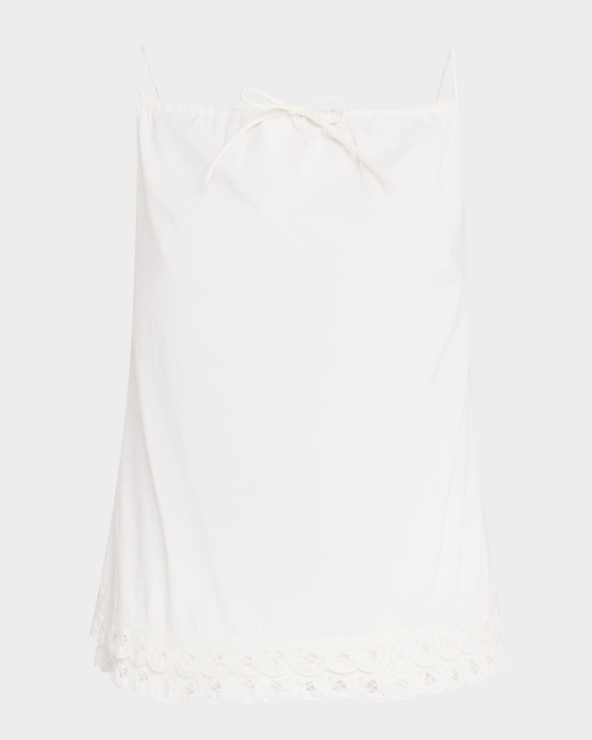 Elle Lace-Trim Organic Cotton Top