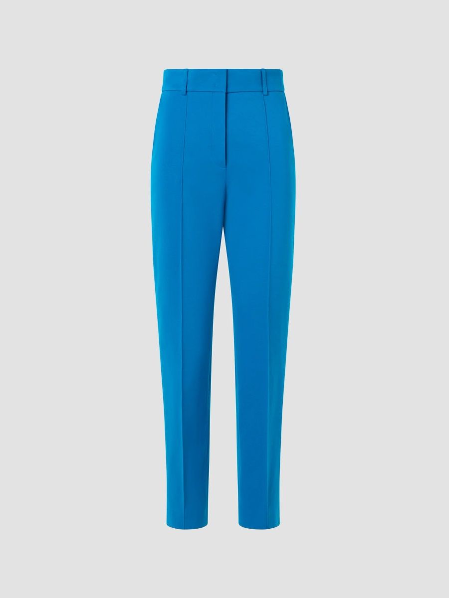 Akris punto Women's Ferry Tapered Jersey High-Rise Pants - Blue - Size 18