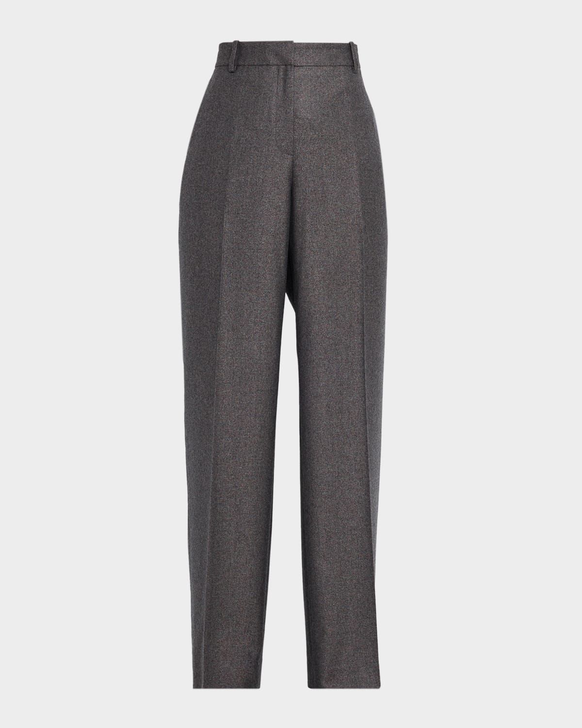 Gates Straight-Leg Wool Twill Pants