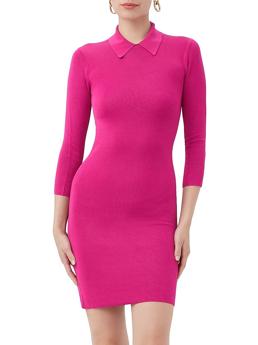 Women's Bookish Collared Minidress - Trina Pink - Size Large