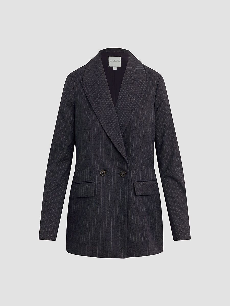 Women's The Suits You Pinstripe Blazer - Marine Pinstripe - Size XS