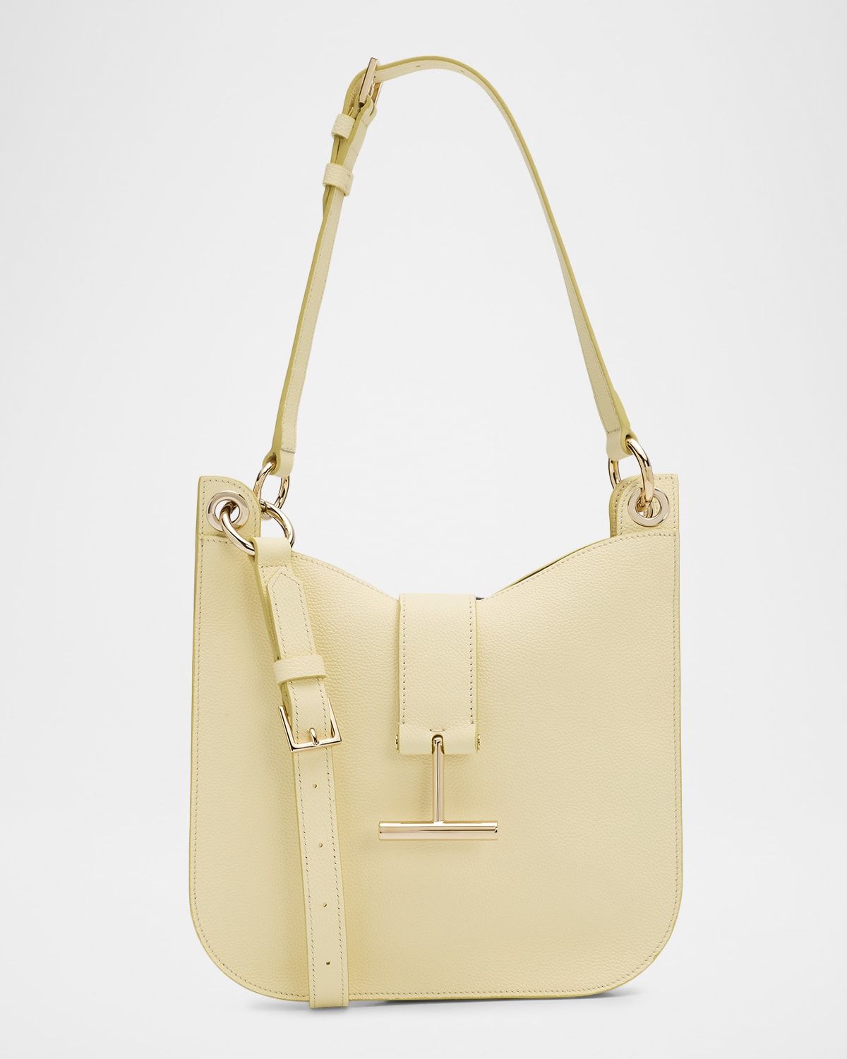 Tara Small Hobo Crossbody Bag in Grained Leather