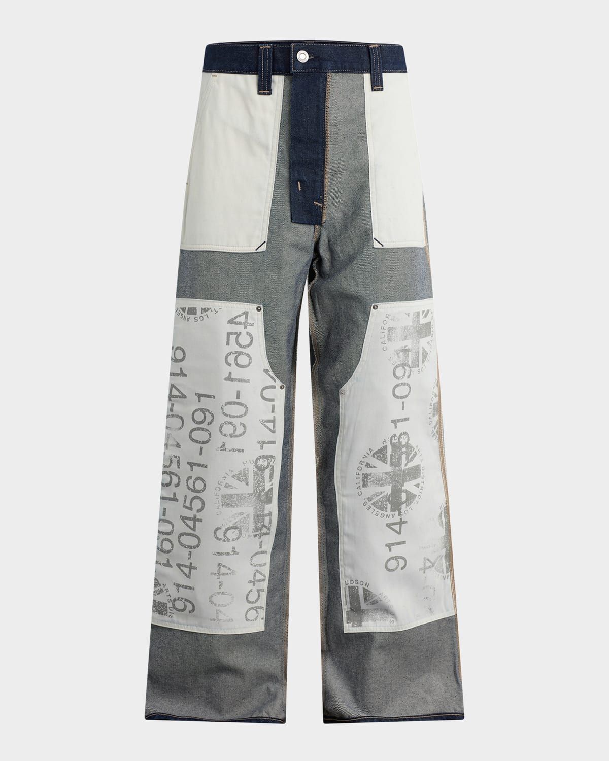 Men & apos;s Columbus Patchwork Wide-Leg Jeans