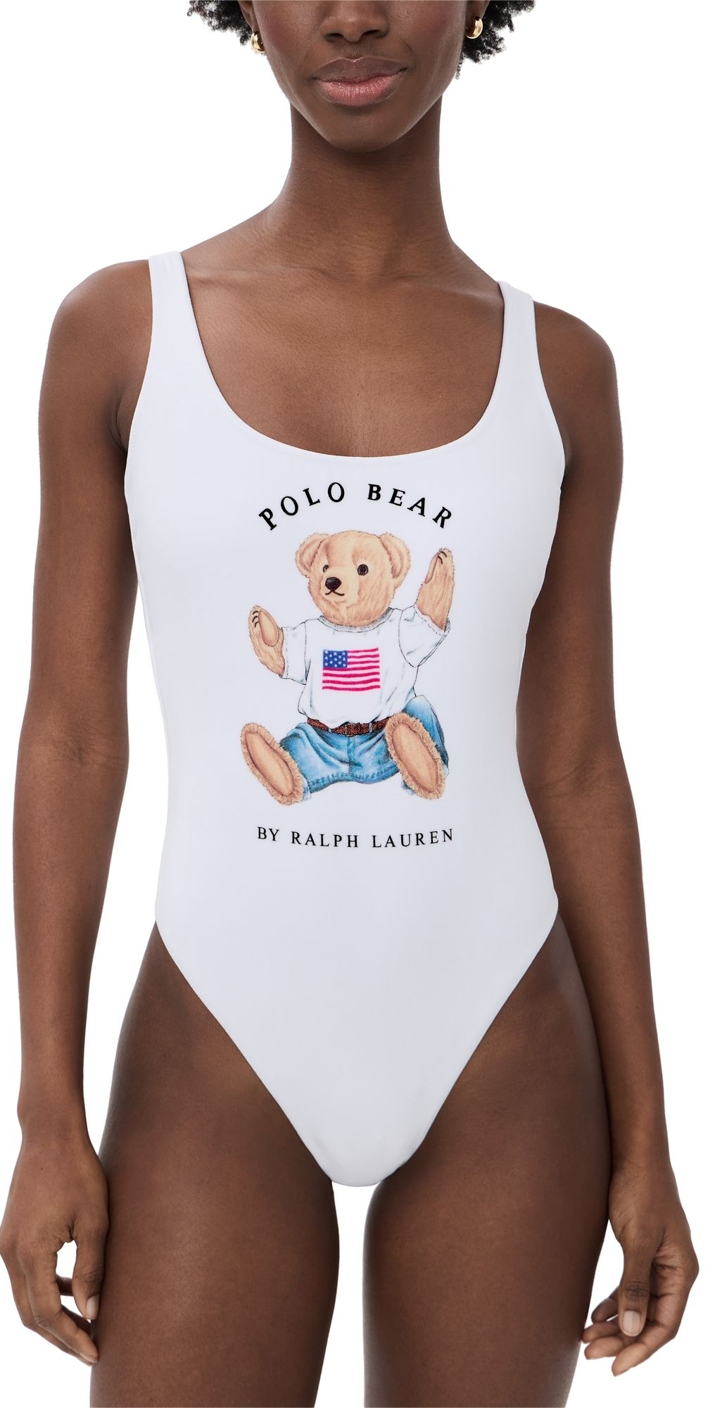 Polo Ralph Lauren Scoop Tank One Piece White M