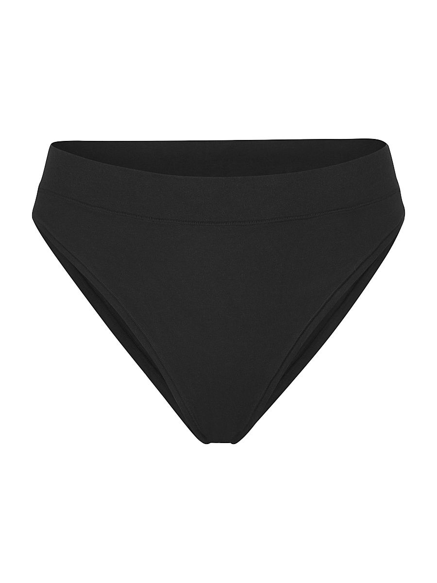 Women's Cotton Jersey Cheeky Tanga - Soot - Size XXXXL