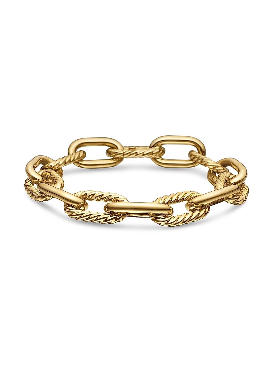 Women's Madison Chain Bracelet in 18K Yellow Gold, 11MM - Yellow Gold - Size Large