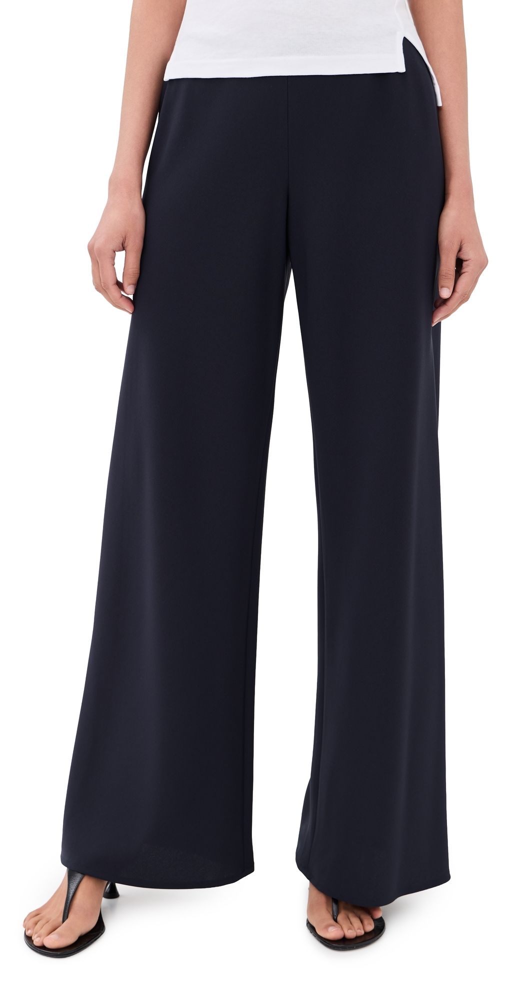 Nili Lotan Marlow Wide Leg Pants Midnight M