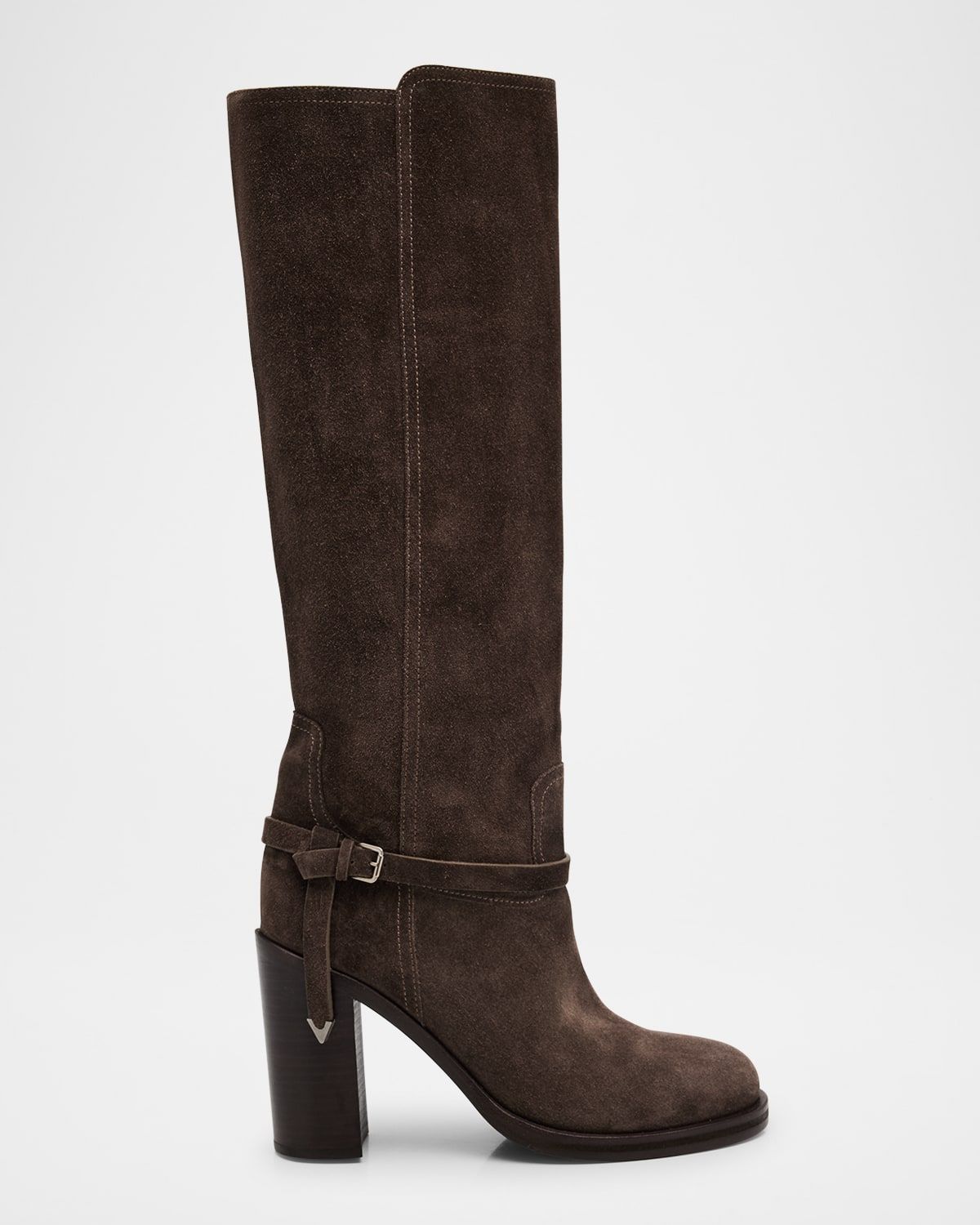 City Suede Knee-High Boots