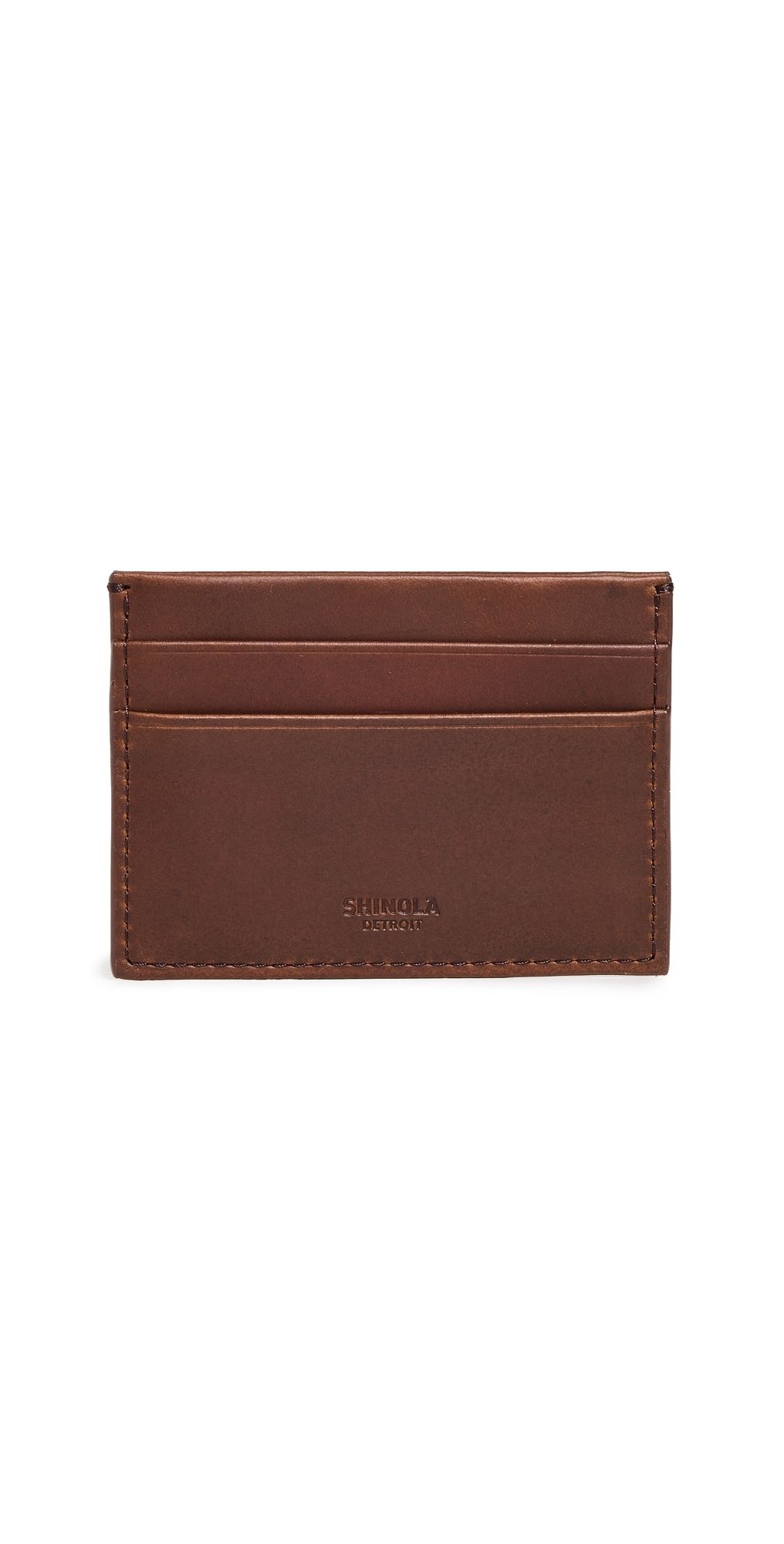 Shinola Leather Card Case Medbrown One Size