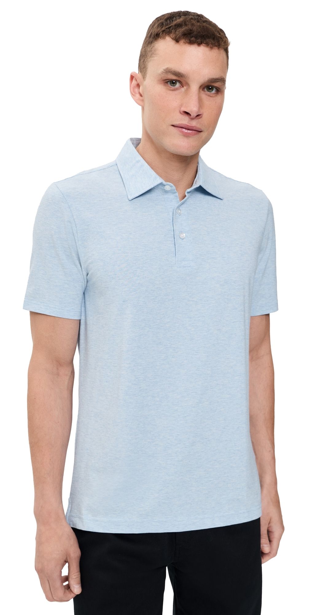 Faherty Movement Polo Cardiff Blue Heather M