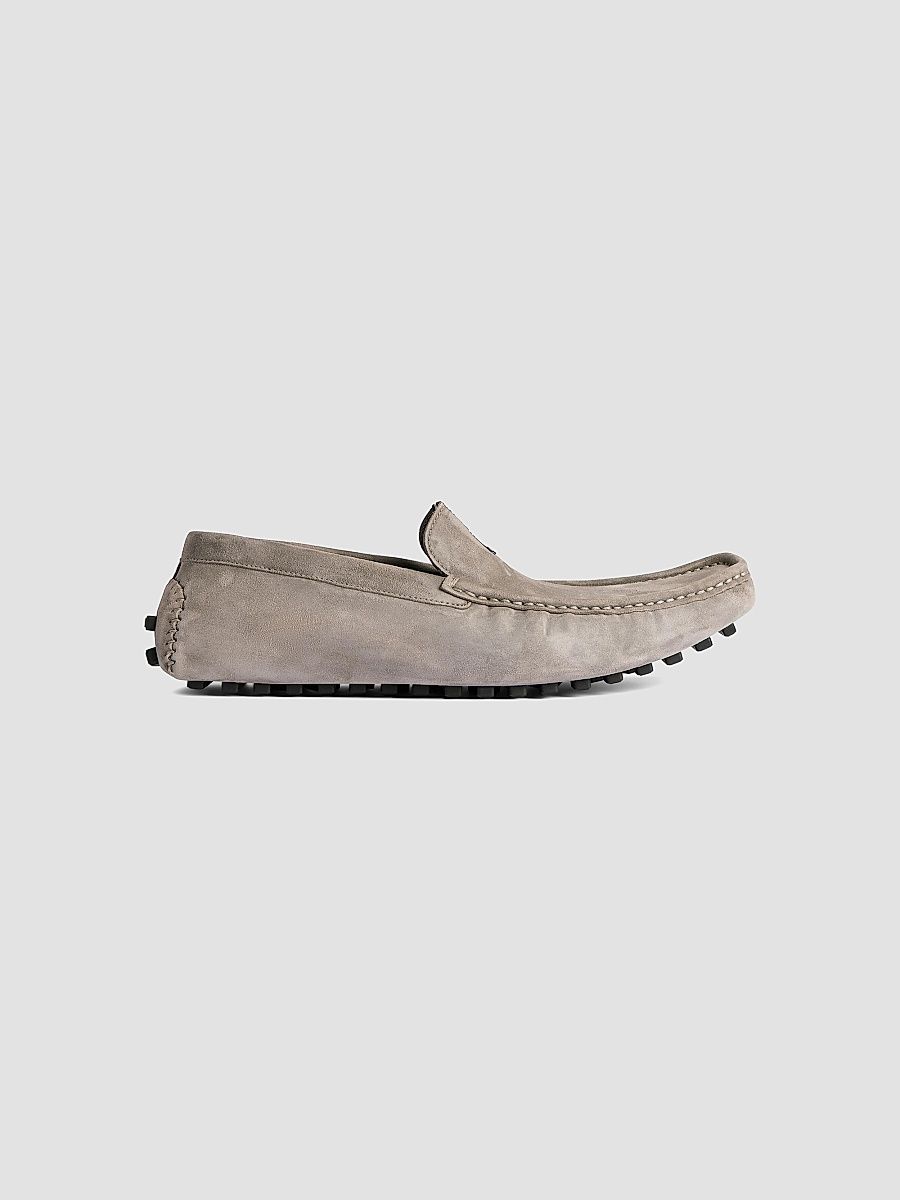 Balenciaga Men's Portofino Loafers - Grey - Size 12