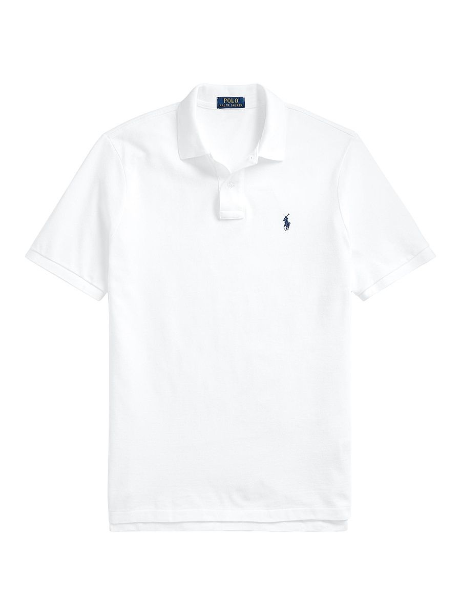Men's Cotton Classic-Fit Polo Shirt - White - Size XXL