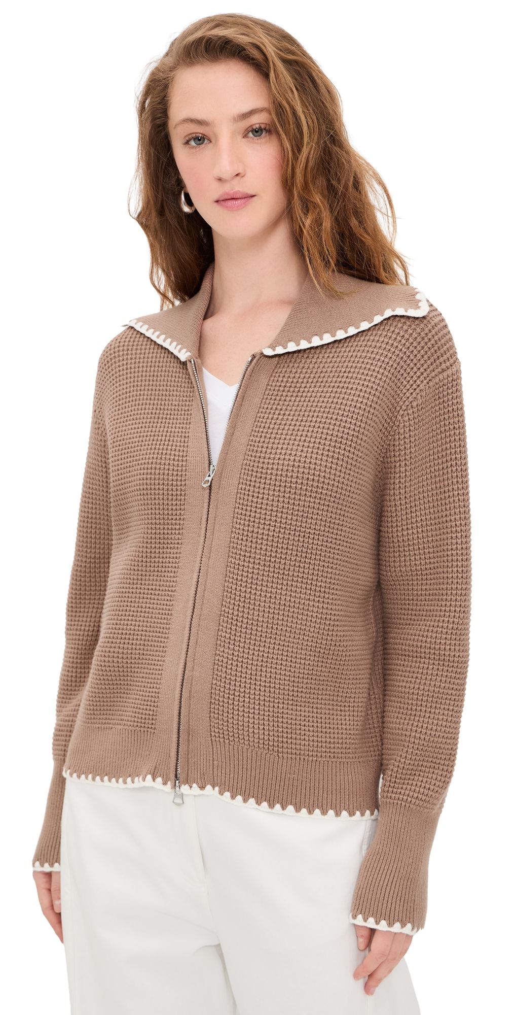 Varley Sibley Soft Knit Jacket Ginger Snap S
