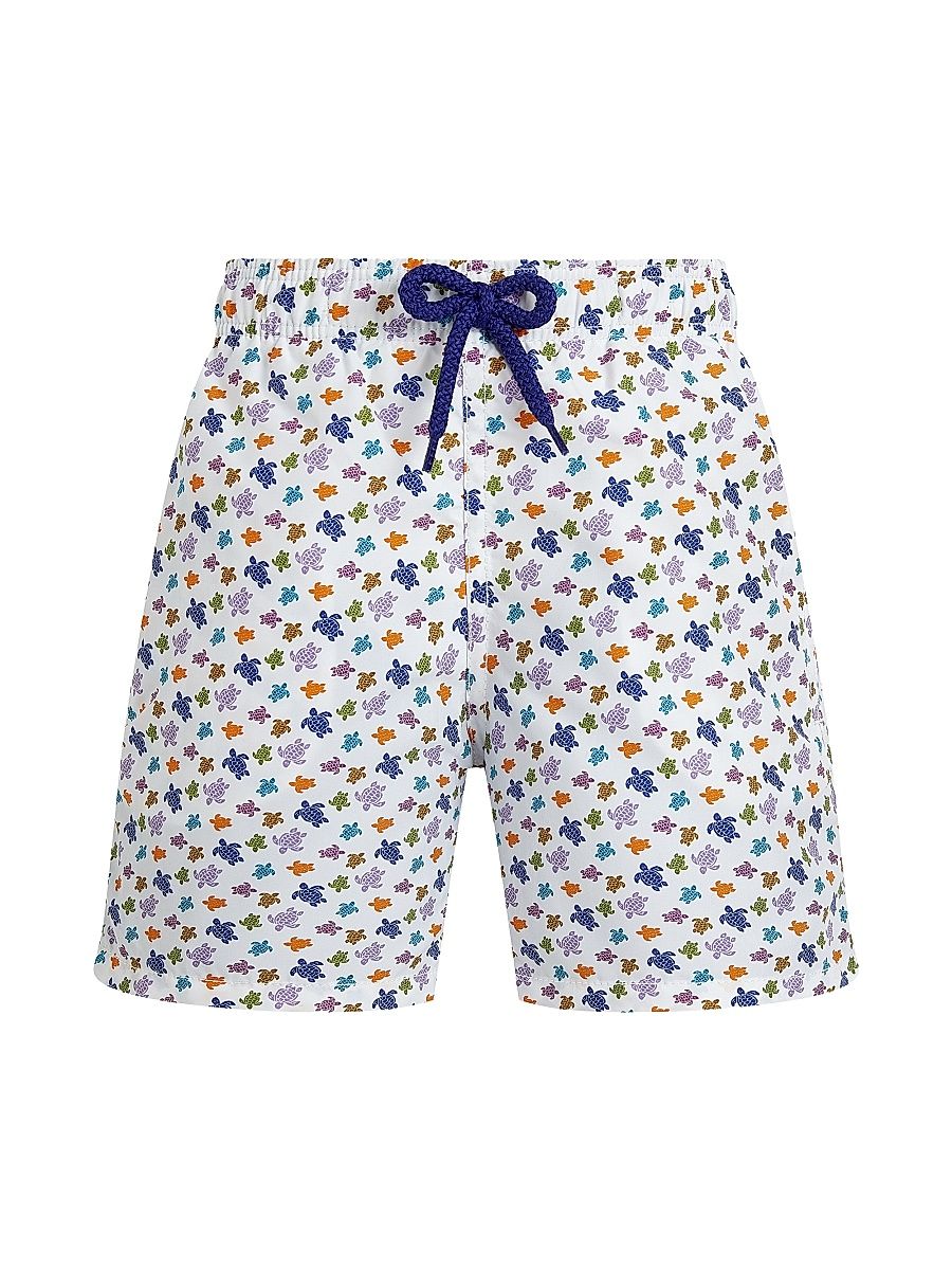 Little Boy's & Boy's Micro Ronde Des Tortues Swim Shorts - White Multi - Size 14
