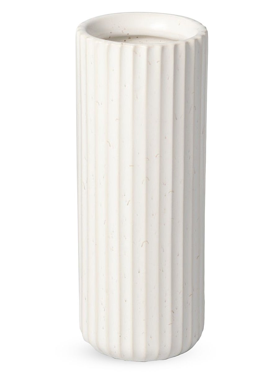 The Tall Bud Vase - Speckled White