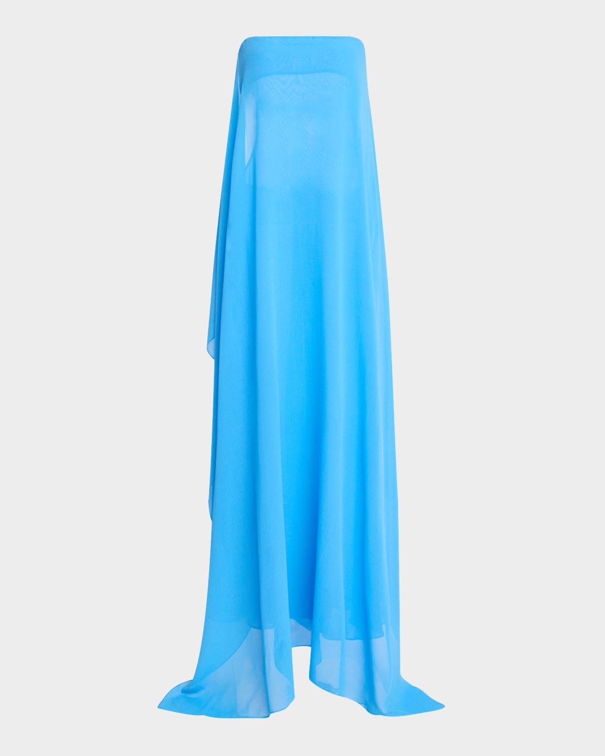 Floating Silk Strapless Gown