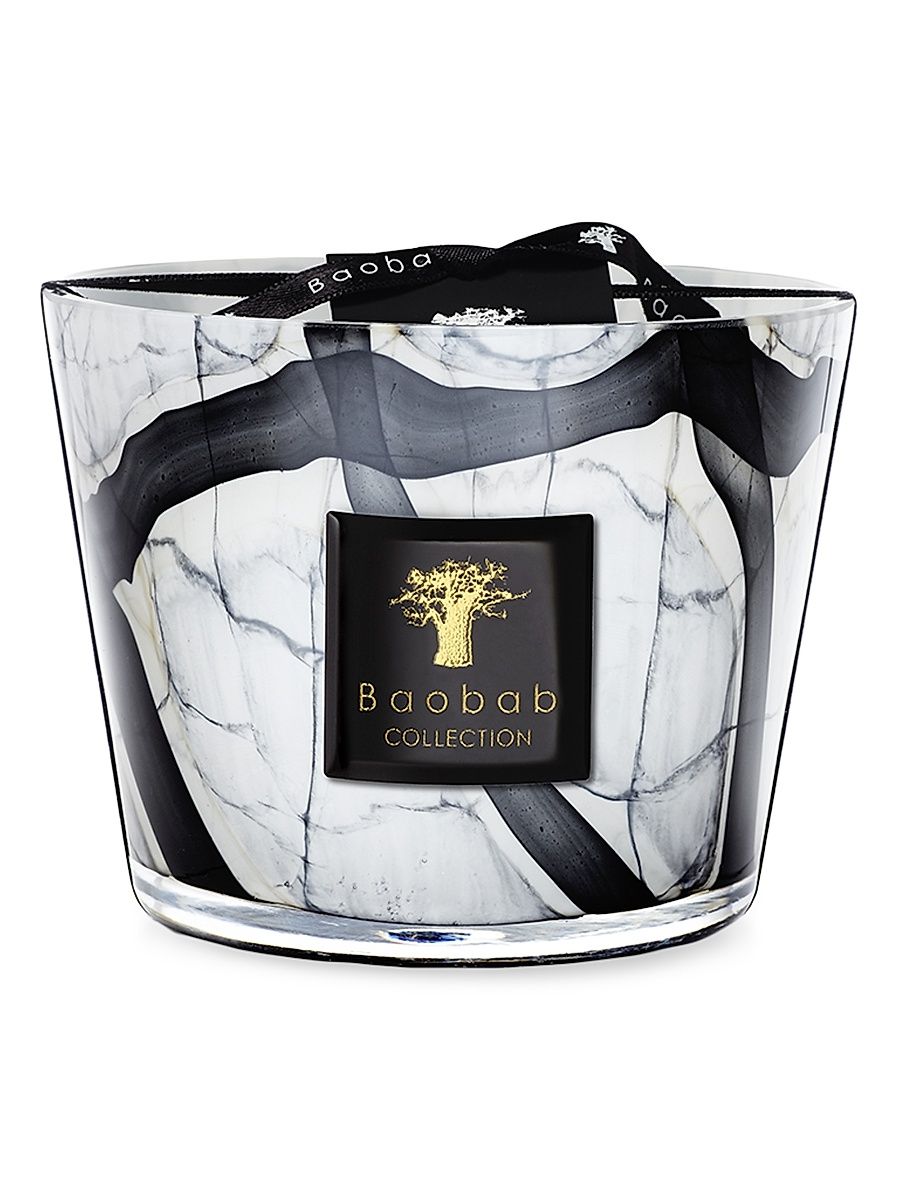 Stone Marble Candle - Black