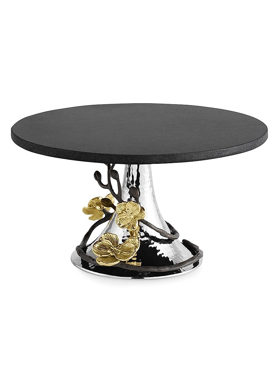 Gold Orchid Cake Stand