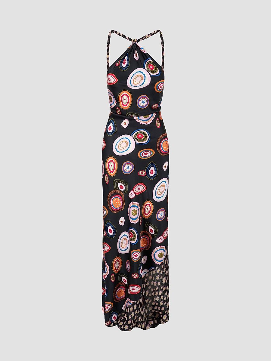 Women's Charli Silk Maxi Dress - Millefiori Multi - Size 8