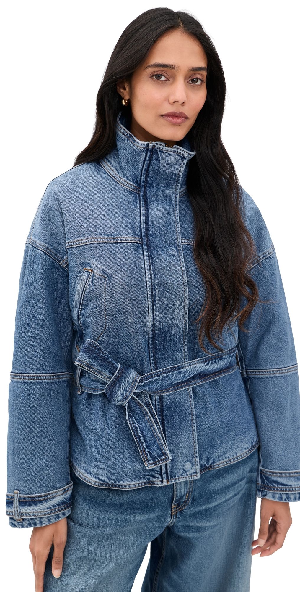 Ramy Brook Robin Denim Jacket Mid Cerulean S