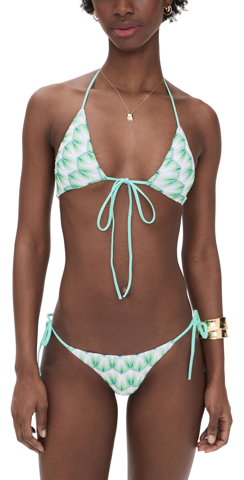 Missoni String Bikini Set Multi Light Blue/Green 42