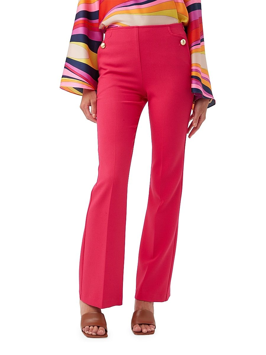 Women's Boynton High-Rise Stretch Flared Pants - Hibiscus - Size 16