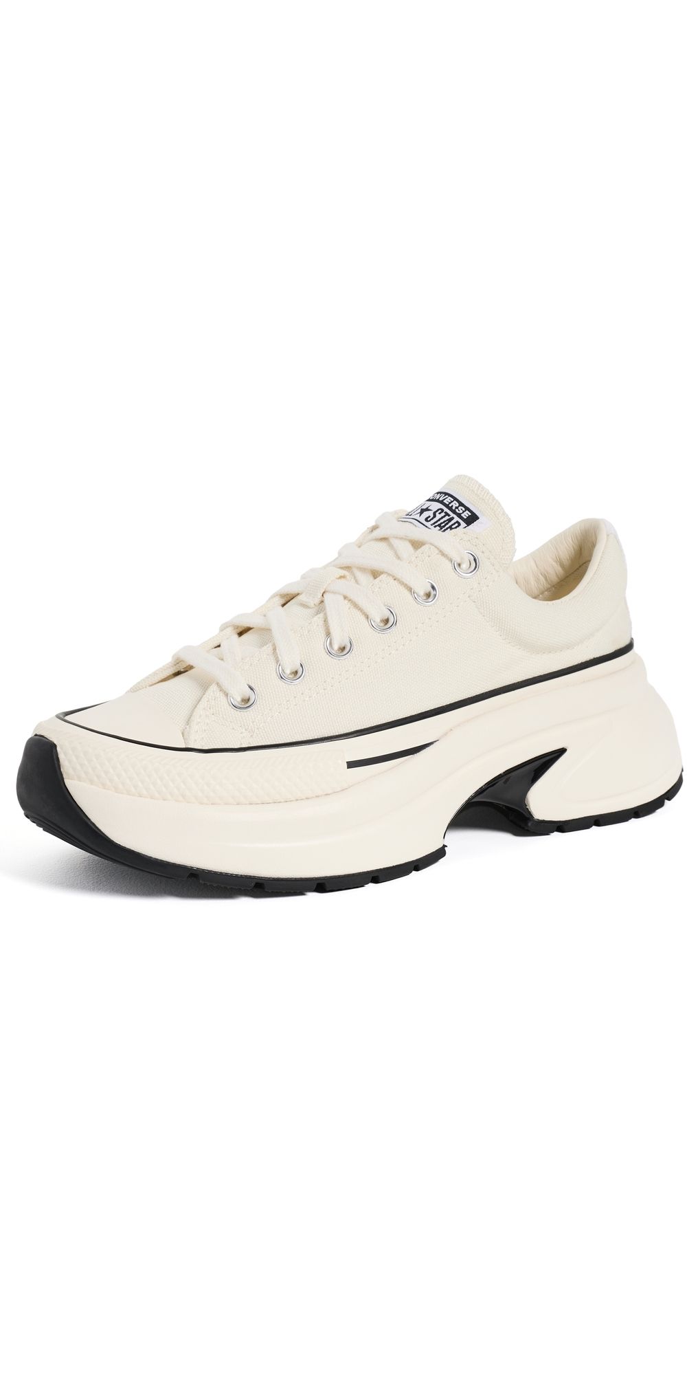 Converse Run Star Crush Low Top Sneakers Egret/Egret/Black M 4.5/ W 6