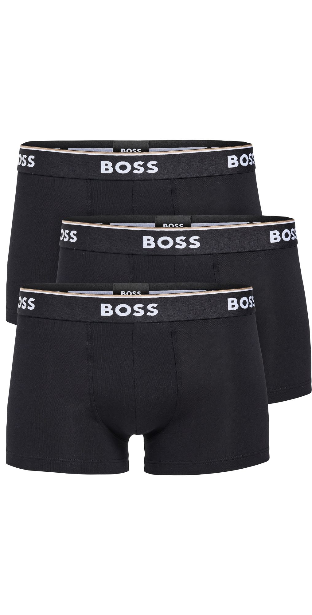 BOSS Stretch Cotton 3 Pack Trunks Black S