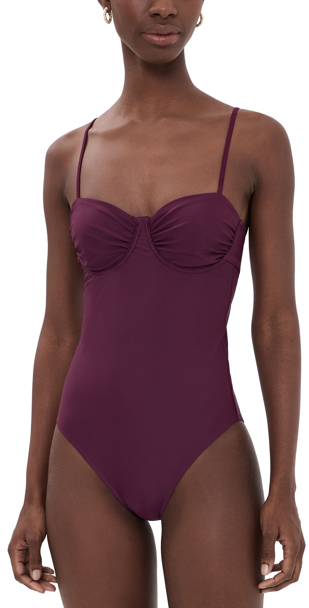 Tanya Taylor Monroe One Piece Deep Plum XS