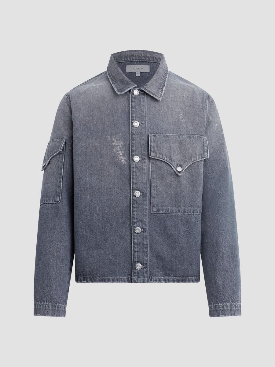 Hudson Jeans Men's Denim Shirt Jacket - Armstrong - Size XXL