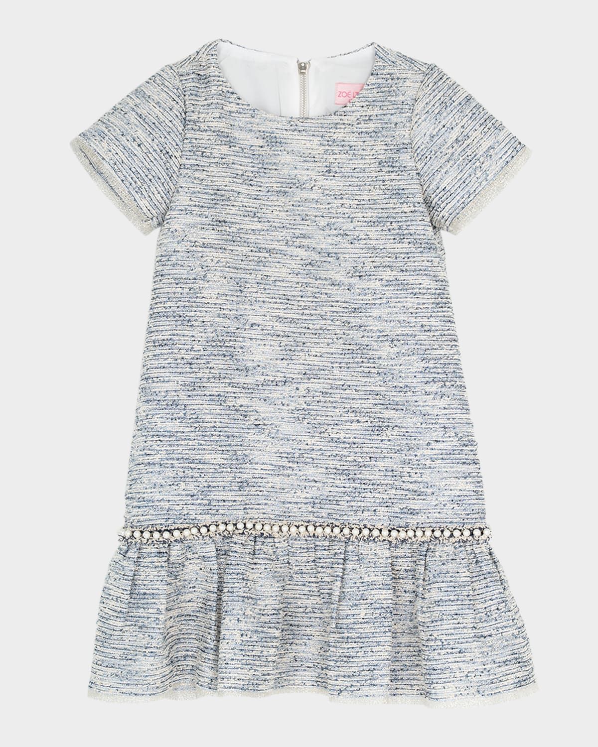 Girl & apos;s Ruby Embellished Tweed Mini Dress, Size 7-16