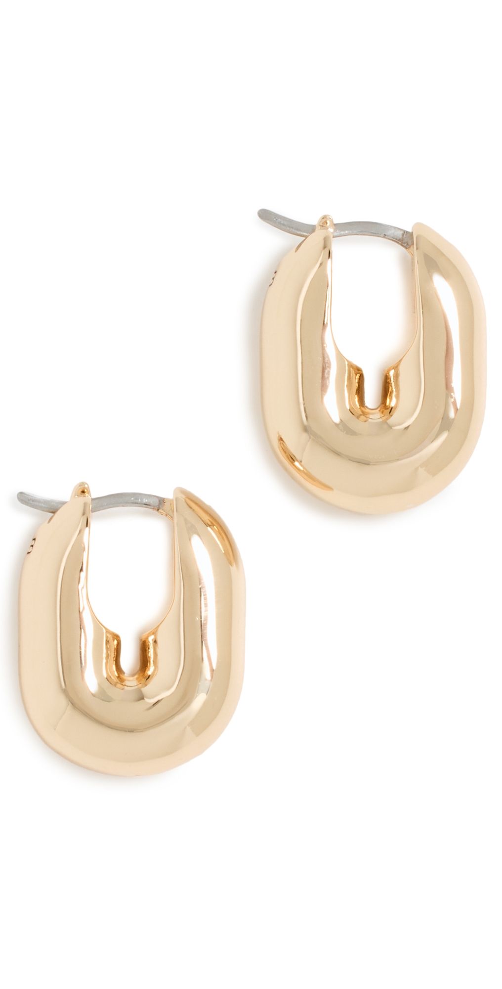 JENNY BIRD Puffy U-Link Earrings High Polish Gold One Size