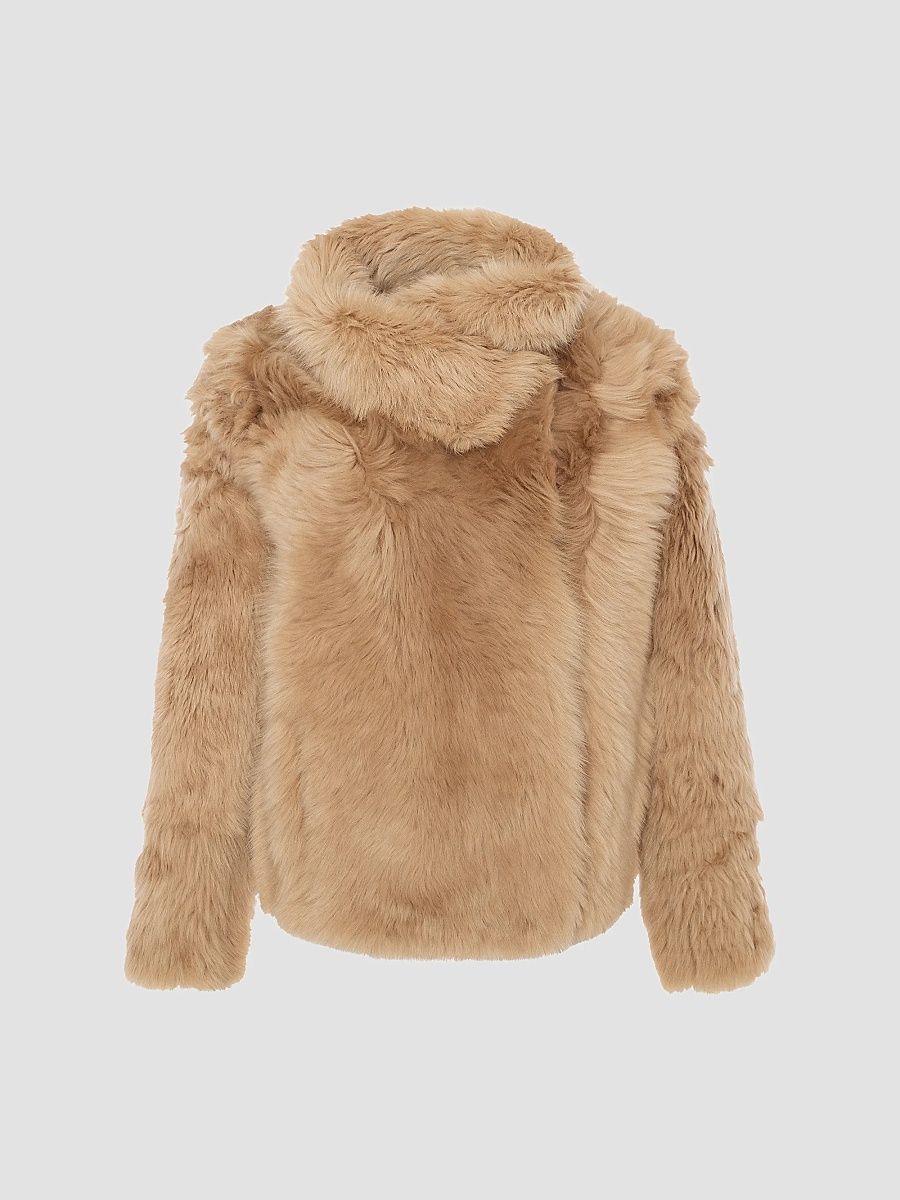 Gorski Women's Toscana Shearling Lamb Reversible Jacket - Camel - Size XL