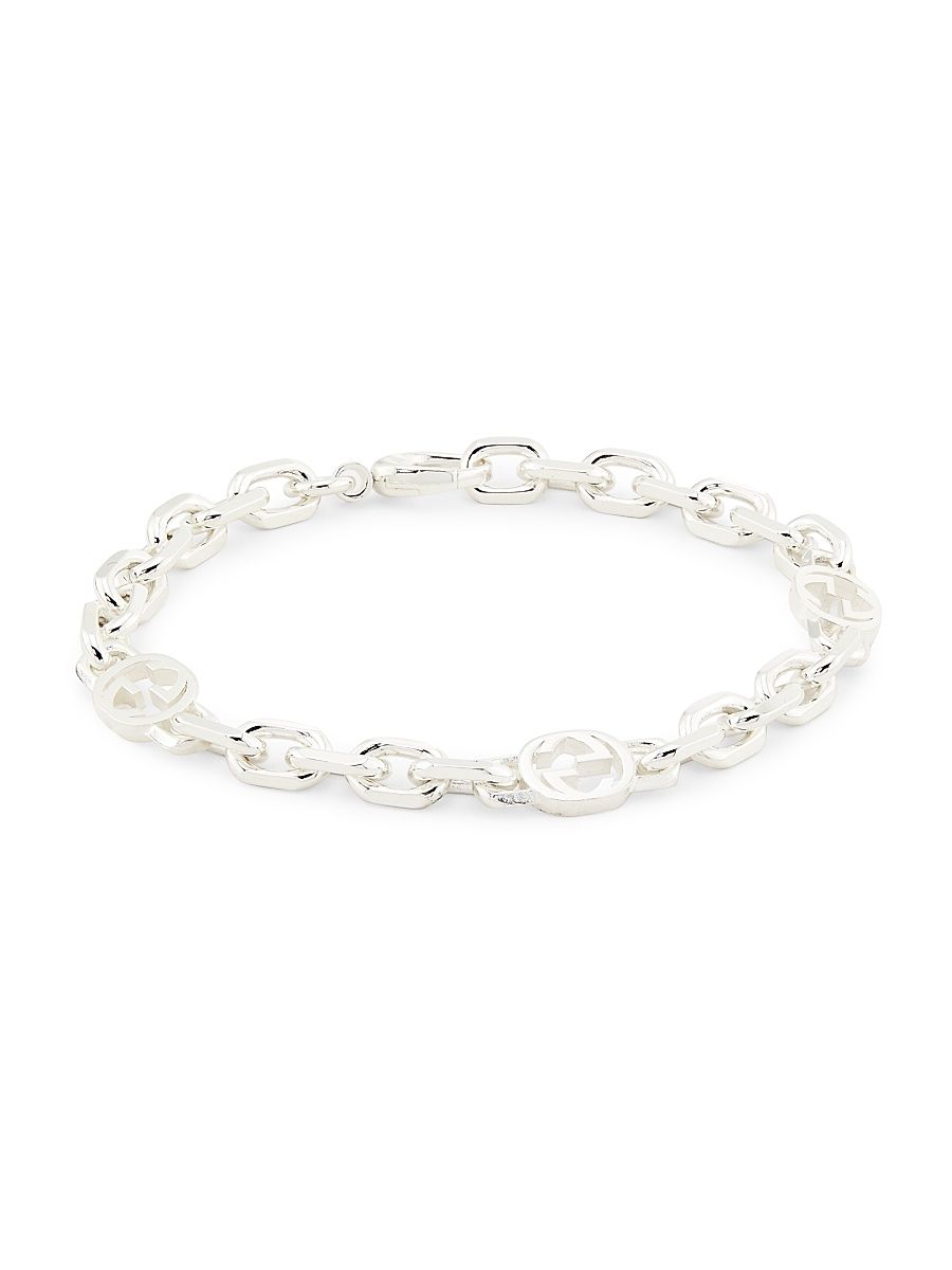 Women's Interlocking G Sterling Silver Bracelet - Silver - Size Small