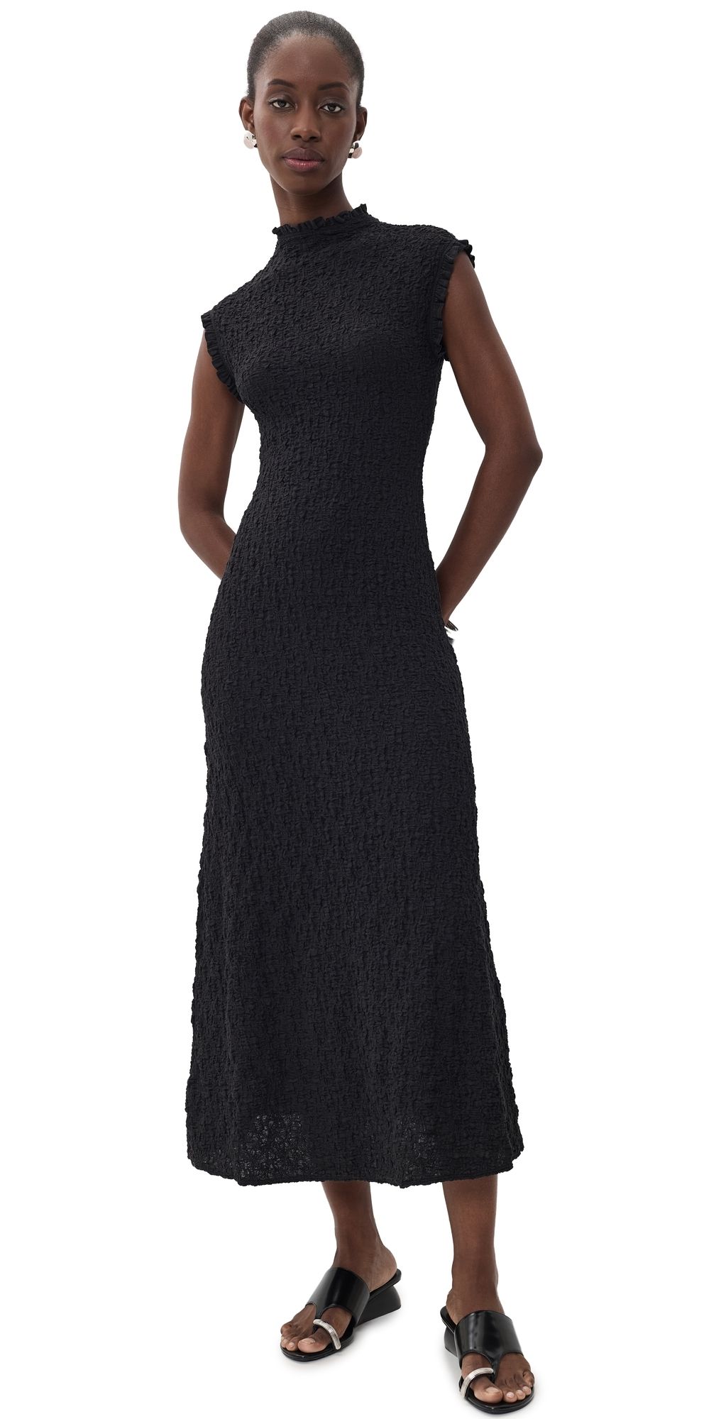 Proenza Schouler White Label Cleo Dress Black XL