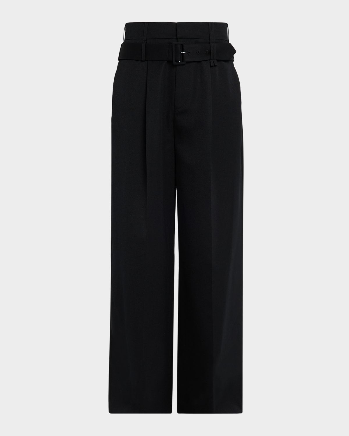 Men & apos;s High-Rise Wide Trousers with Belt
