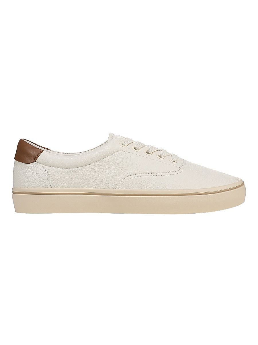 Men's Seaside Leather Low-Top Sneakers - Pebble White - Size 12