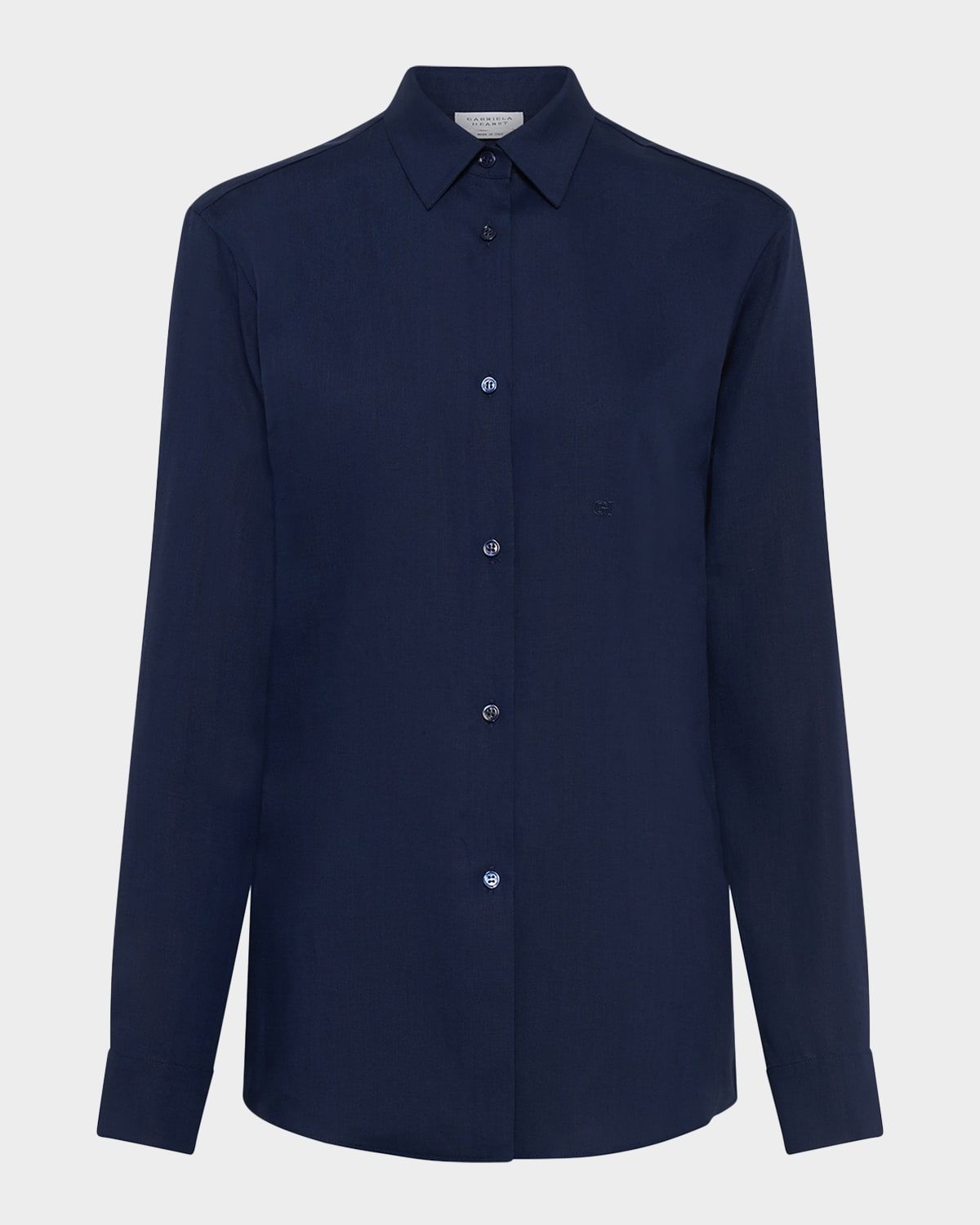 Reyes Button-Front Linen Shirt