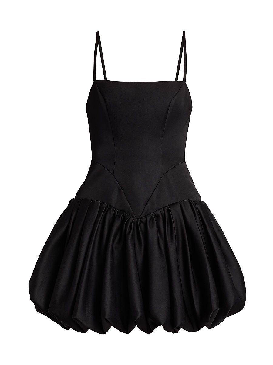 Women's Sleeveless Bubble Minidress - Black - Size 8