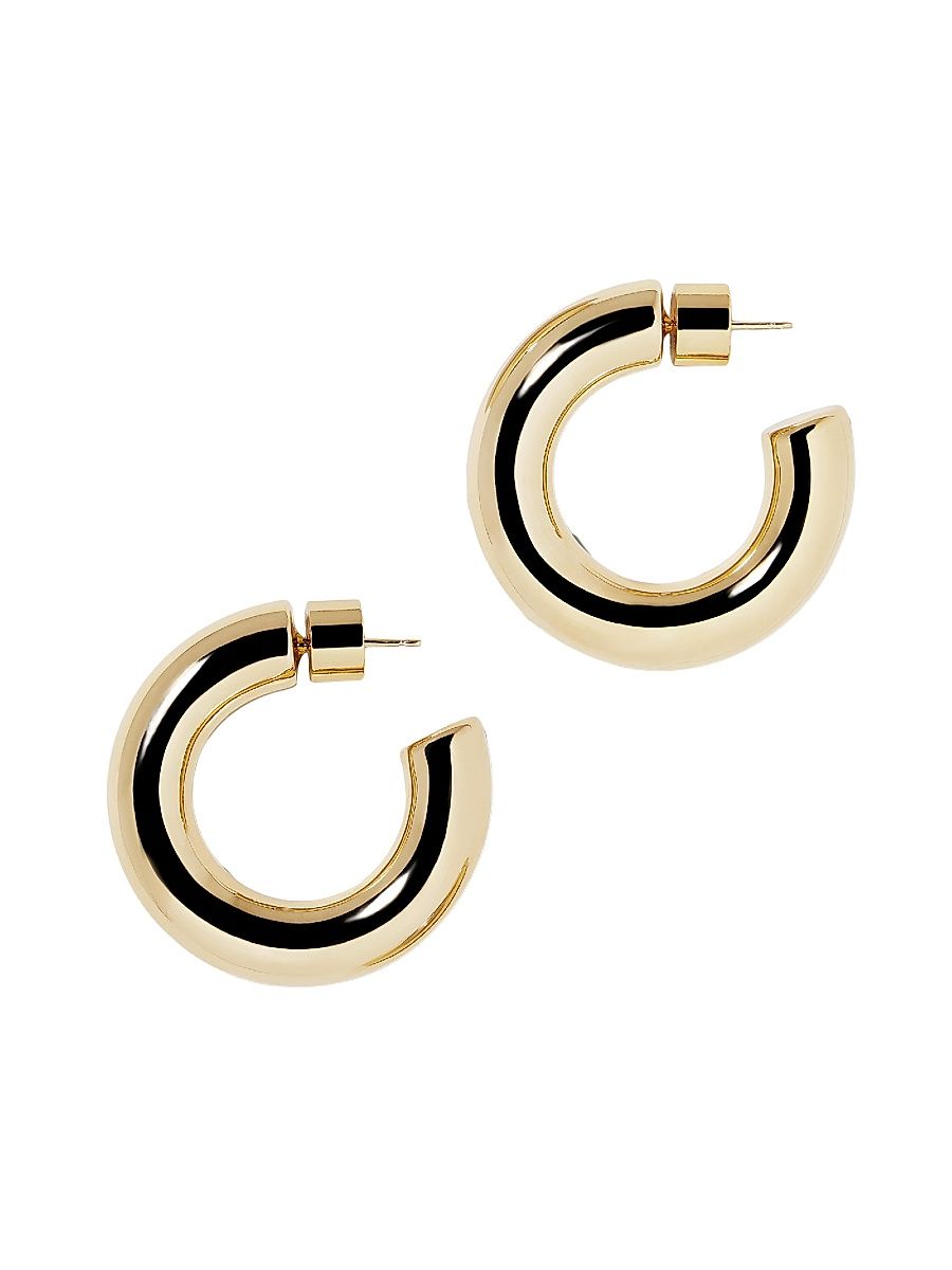 Jamma 10K-Gold-Plated Huggie Earrings - Gold - Size Baby