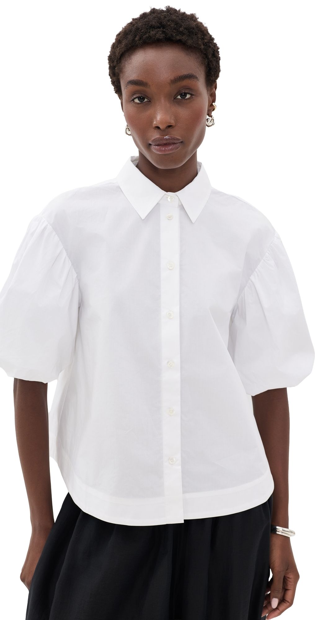 MEIMEIJ Voluminous Sleeve Cotton Shirt Off_White 46