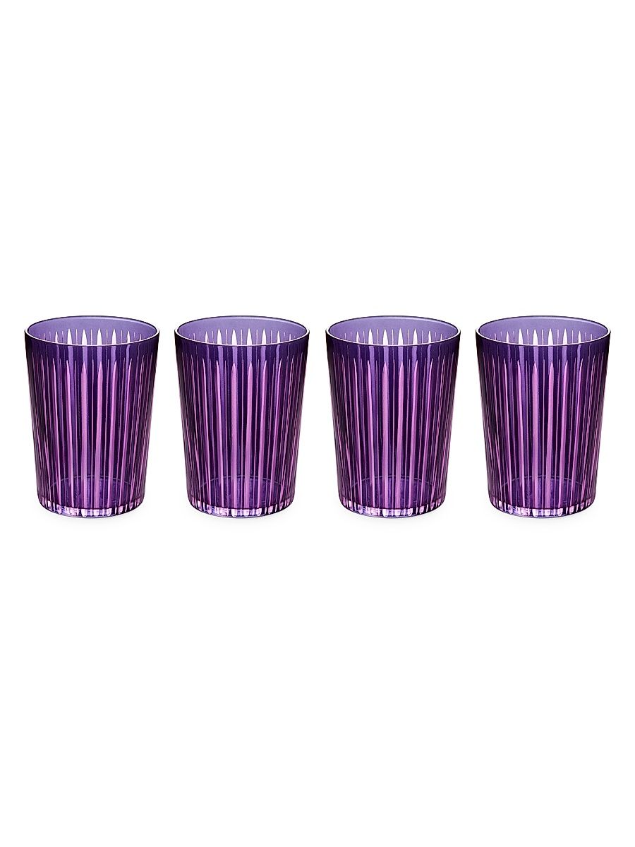 L'Objet Prism 4-Piece Highball Glass Set - Purple Lavender