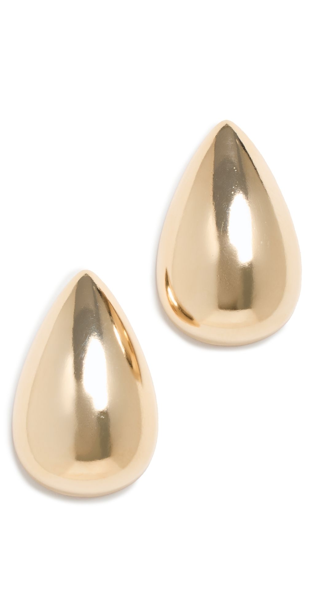 By Adina Eden Solid Chunky Teardrop Hoop Earrings Gold One Size