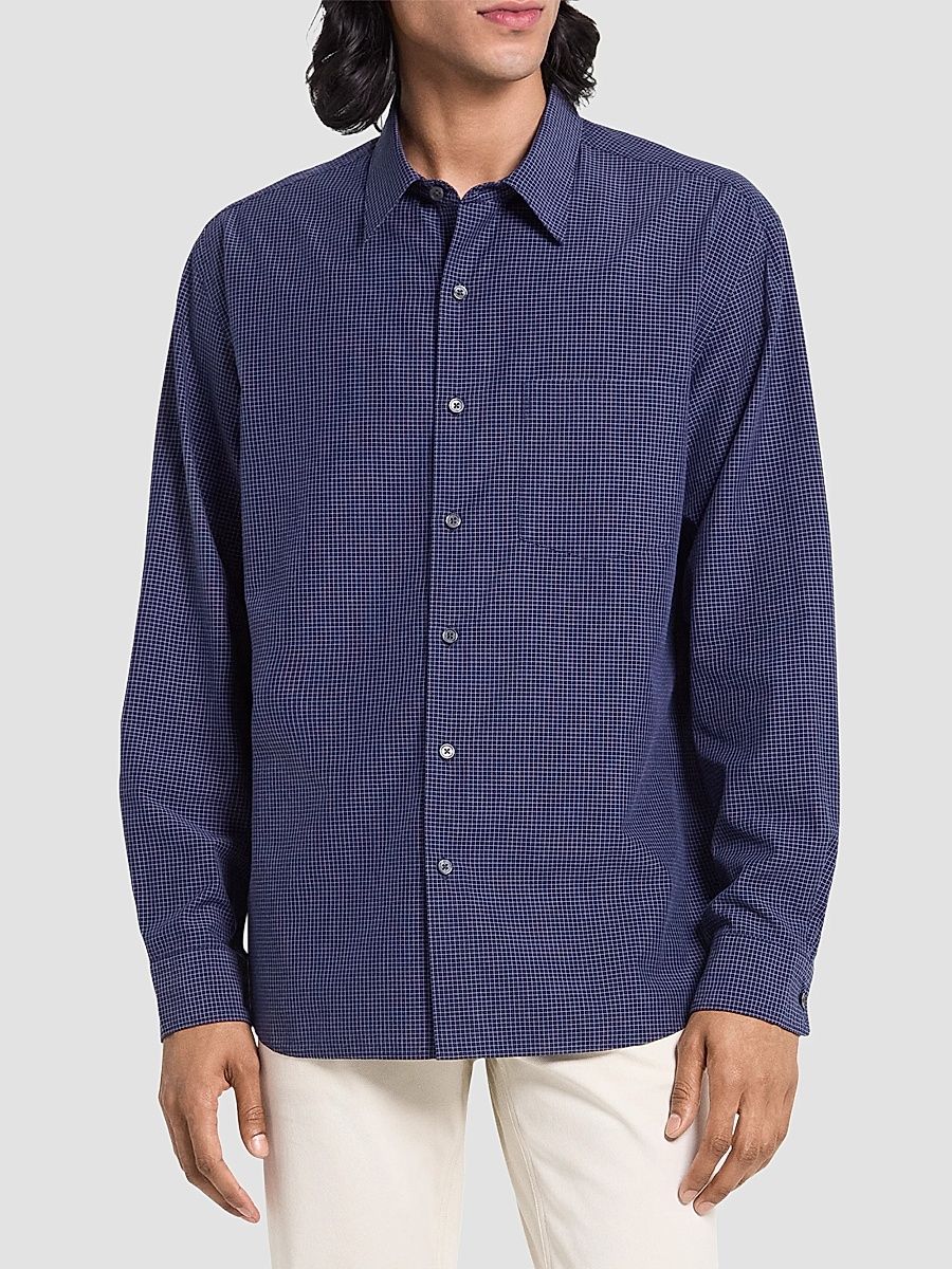 Men's Weekend Cotton-Blend Shirt - Baltic Multi - Size XXL