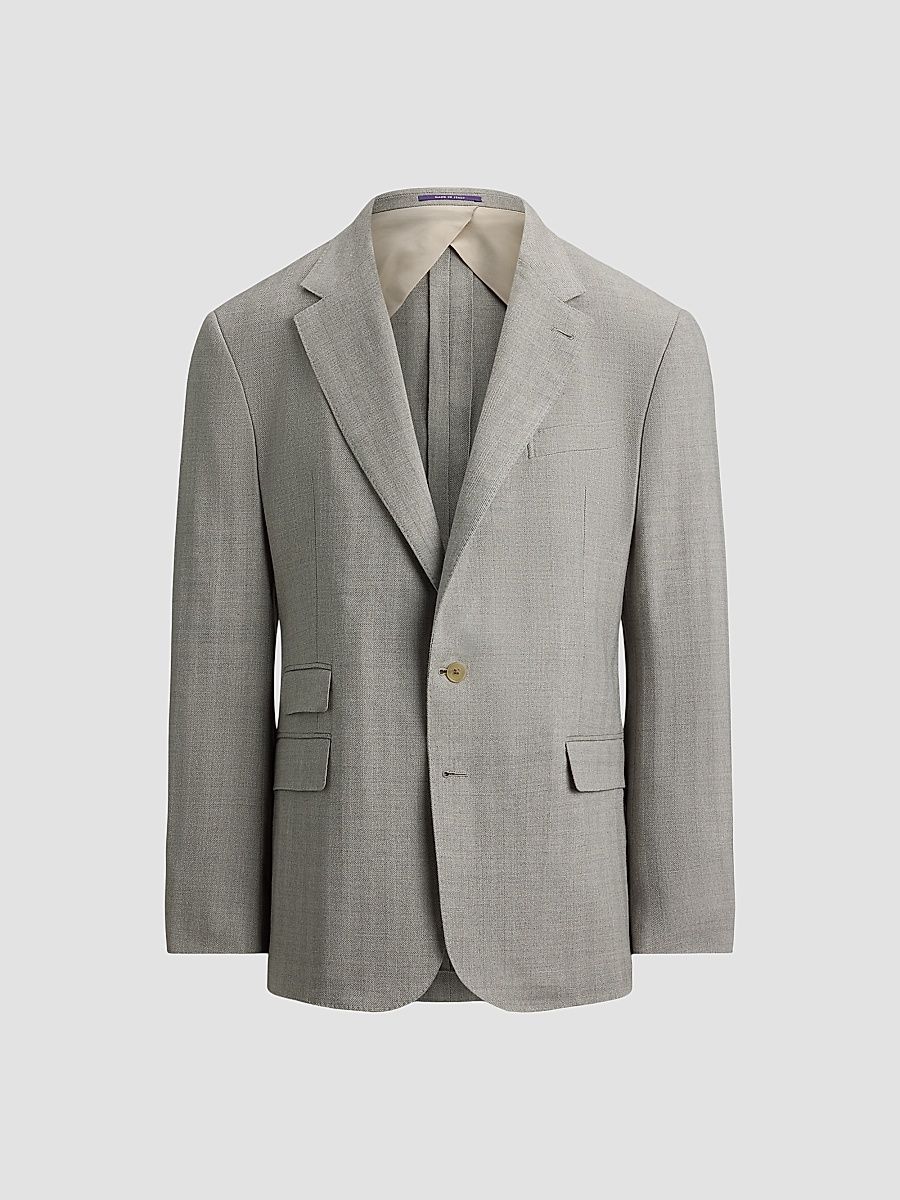 Men's Herringbone Cashmere-Wool Single-Breasted Sportcoat - Pearl Grey Multi - Size 36