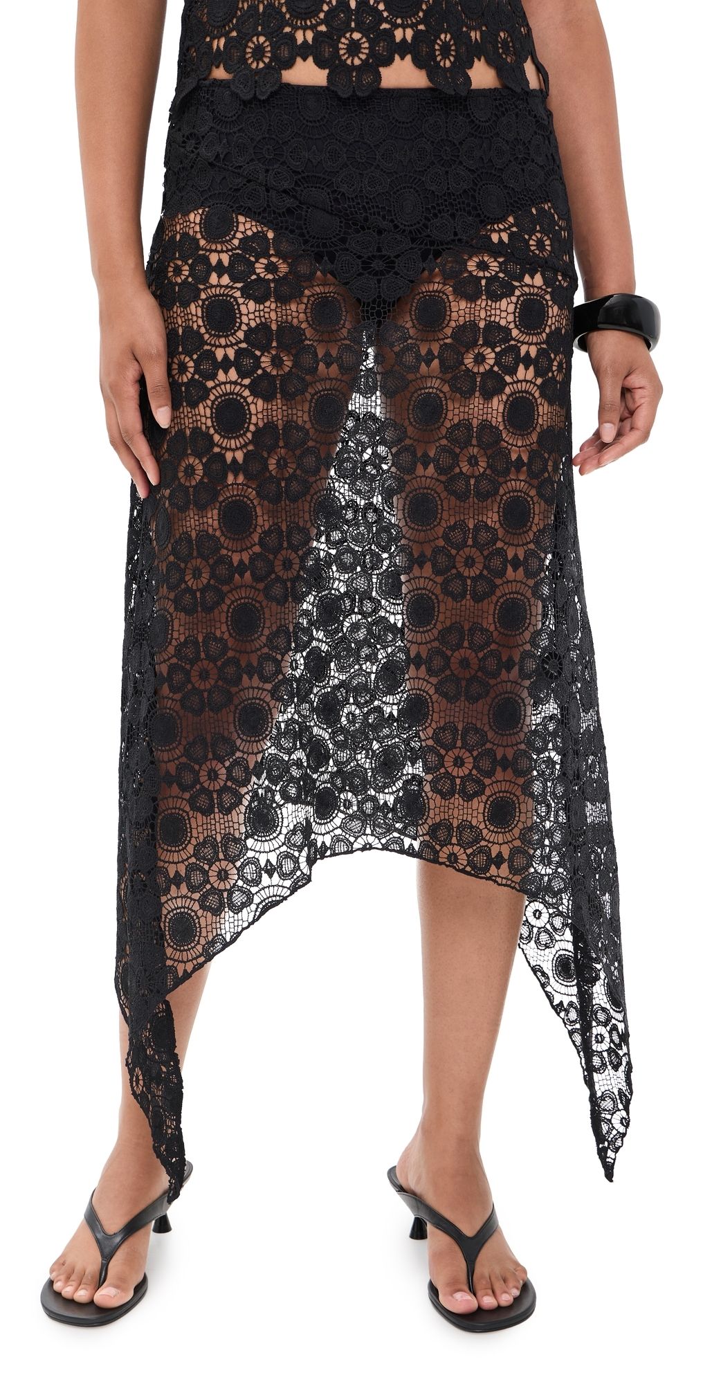 Lioness Trophy Midi Skirt Noir XL
