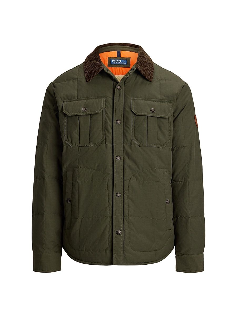 Men's Quilted Ripstop Shirt Jacket - Ranger Green - Size XXL